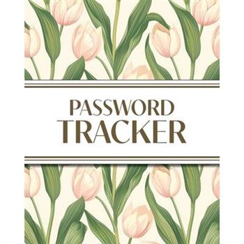 XL Large Print Password Tracker (Pink Tulips)