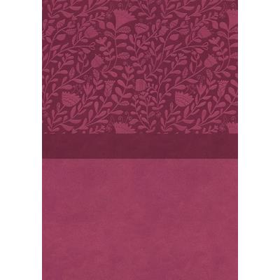 Niv, Super Giant Print Reference Bible, Leathersoft, Pink, Red Letter, Thumb Indexed, Comfort Print