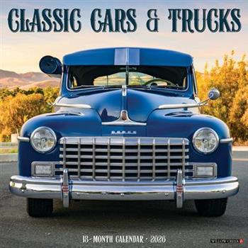 Classic Cars & Trucks 2026 12 X 12 Wall Calendar