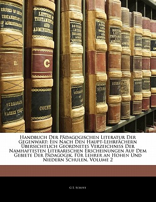 Handbuch Der Padagogischen Literatur Der Gegenwart