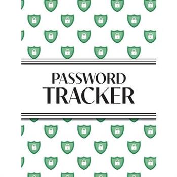 XL Large Print Password Tracker (Lock Shield Green)