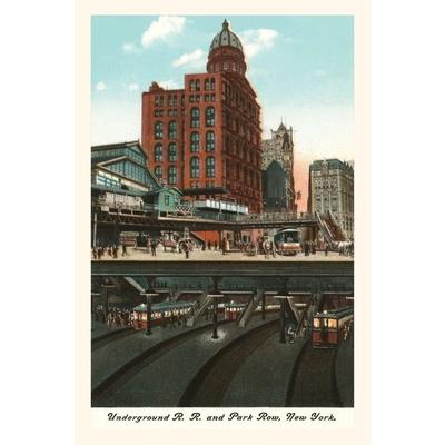 Vintage Journal Underground Railway and Park Row, New York City