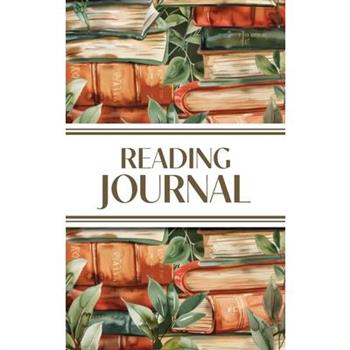 Reading Journal (Watercolour Stacked Books with Leaves)