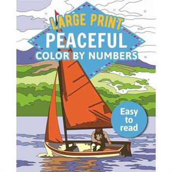 Large Print Peaceful Color by Numbers