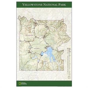 National Geographic: Yellowstone National Park Poster Wall Map (24 X 36 Inches)