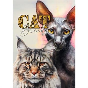 Cat Breeds Coloring Book for Adults