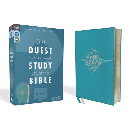 Niv, Quest Study Bible, Leathersoft, Blue, Comfort Print