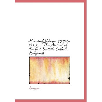 Memorial Volume, 1772-1922