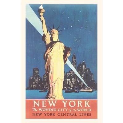 Vintage Journal Statue of Liberty Travel Poster
