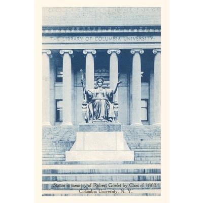 Vintage Journal Library, Statue, Columbia University, New York City