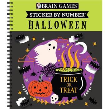 Brain Games - Sticker by Number: Halloween (Trick or Treat Cover)