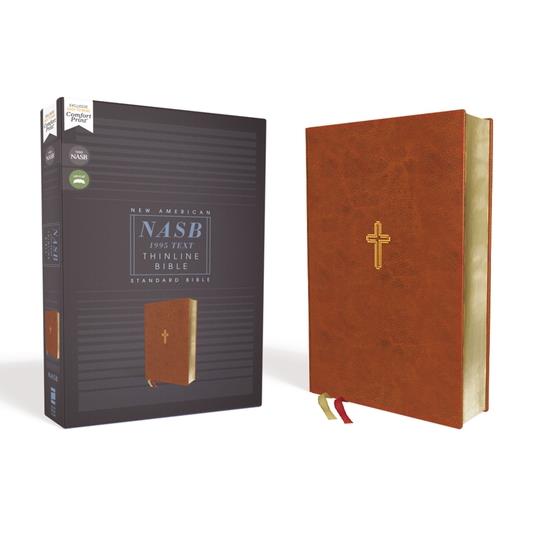 Nasb, Thinline Bible, Leathersoft, Brown, Red Letter Edition, 1995 Text, Comfort Print