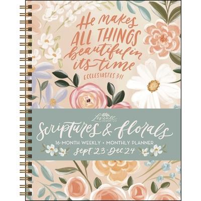 Scriptures and Florals 16-Month 2023-2024 Weekly/Monthly Planner Calendar