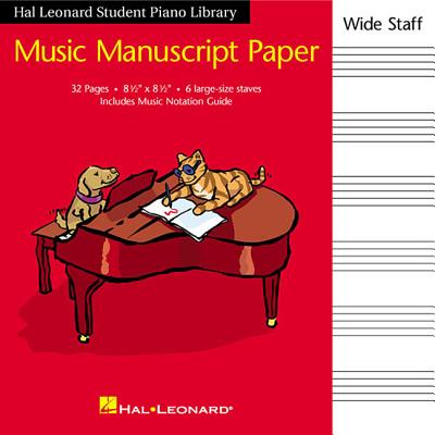 Hal Leonard Student Piano Library Music Manuscript Paper - Wide Staff