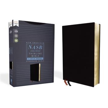 Nasb, Thinline Bible, Large Print, Bonded Leather, Black, Red Letter Edition, 1995 Text, Comfort Print