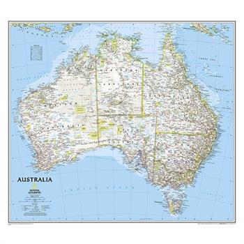 National Geographic: Australia Classic Wall Map (30.25 X 27 Inches)