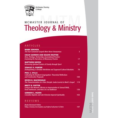 McMaster Journal of Theology and Ministry