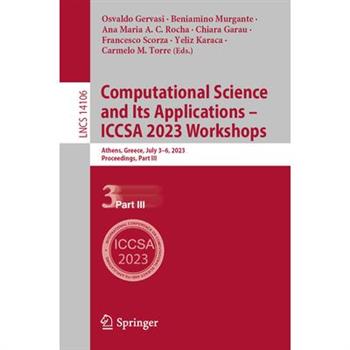 Computational Science and Its Applications - Iccsa 2023 Workshops