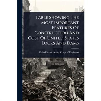 Table Showing The Most Important Features Of Construction And Cost Of United States Locks And Dams