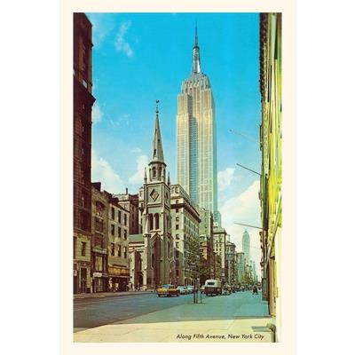 Vintage Journal Fifth Avenue Street Scene, New York City