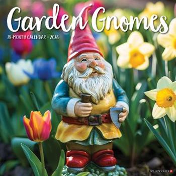 Garden Gnomes 2026 12 X 12 Wall Calendar