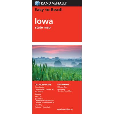 Rand McNally Easy to Read! Iowa State Map
