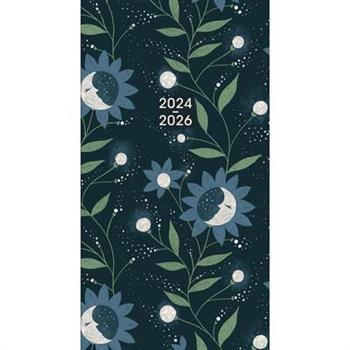 2025 Moonflowers Checkbook/2 Year Pocket Planner
