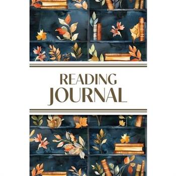 Reading Journal (Watercolor Fall Leaves Bookshelves)