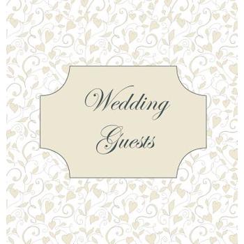 Vintage Wedding Guest Book, Love Hearts, Wedding Guest Book, Bride and Groom, Special Occasion, Love, Marriage, Comments, Gifts, Well Wish’s, Wedding Signing Book (Hardback)