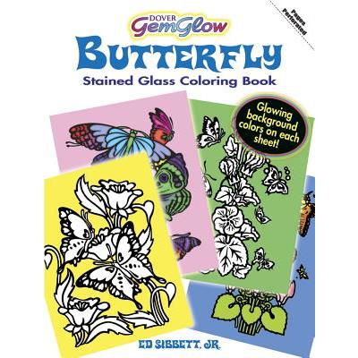 Butterfly Gemglow Stained Glass Coloring Book