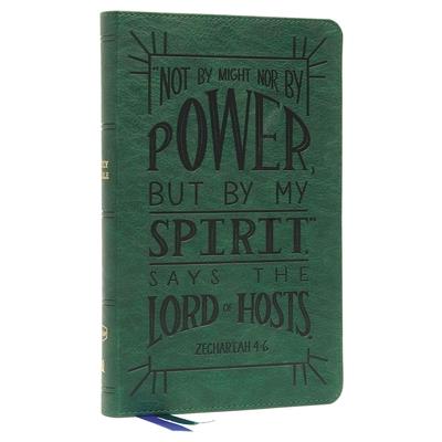 Nkjv, Thinline Youth Edition Bible, Verse Art Cover Collection, Leathersoft, Green, Red Letter, Comfort Print