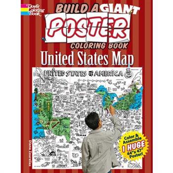 Build a Giant Poster Coloring Book - United States Map