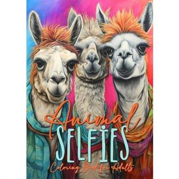 Animal Selfies Coloring Book for Adults