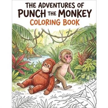 The Adventures of Punch the Monkey Coloring Book for Adults and Kids