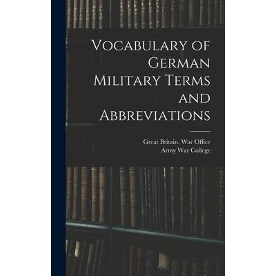 Vocabulary of German Military Terms and Abbreviations