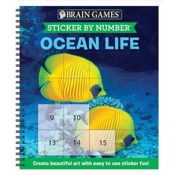 Brain Games - Sticker by Number: Ocean Life (Square Stickers)