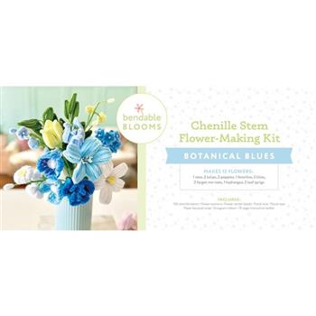 Bendable Blooms Chenille Stem Flower-Making Kit Botanical Blues