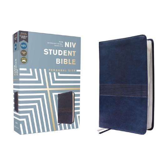 Niv, Student Bible, Personal Size, Leathersoft, Navy, Comfort Print