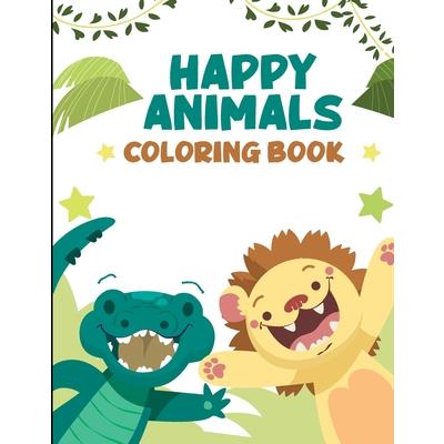Happy Animals Coloring Book
