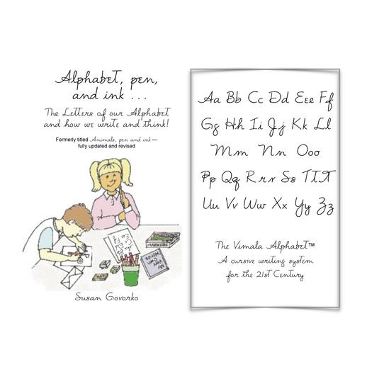 Alphabet, pen and ink