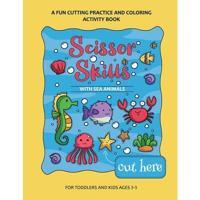 Scissor Skills Preschool Workbook for Kids with Sea Animals