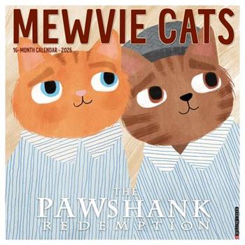 Mewvie Cats 2026 12 X 12 Wall Calendar