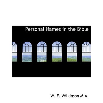 Personal Names in the Bible