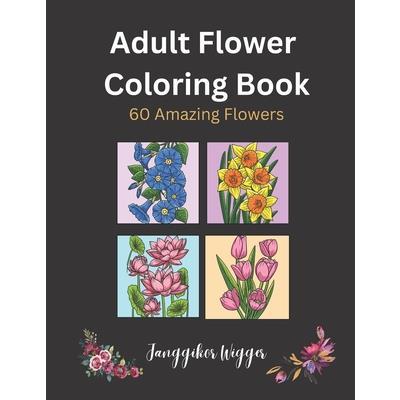 Adult Flower Coloring Book