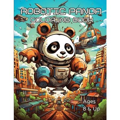 Robotic Panda Coloring Book