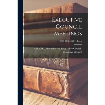 Executive Council Meetings; 1988 01/21/88 44 items