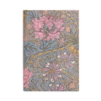Paperblanks 2024 Morris Pink Honeysuckle William Morris 12-Month Mini Day Planner Elastic Band Closure 416 Pg 80 GSM