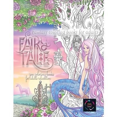 Fairy tale fantasy coloring books for adults