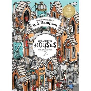 Steampunk Houses 2 Colouring Book