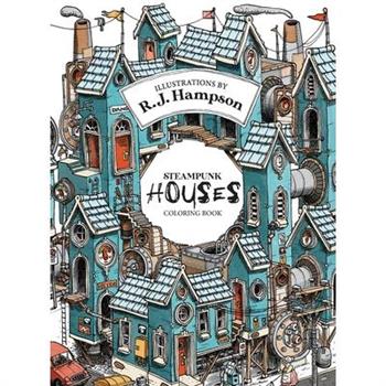 Steampunk Houses Coloring Book